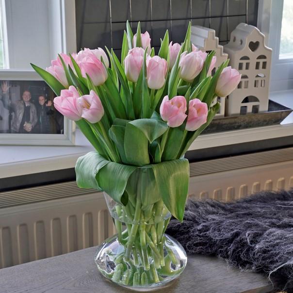 Het bosje Tulpen in de supermarkt